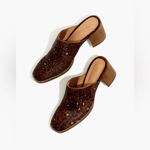 MADEWELL The Carey Mule in Painted Leopard Calf Hair Size 9